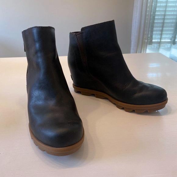 Sorel Joan Of Arctic Wedge II Zipper Bootie Women's Size 9.5 US Brown NL3766-205 - Picture 1 of 11